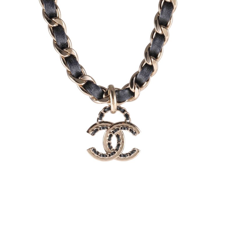 合金 22P 雙C吊墜 短頸鍊 chocker-0