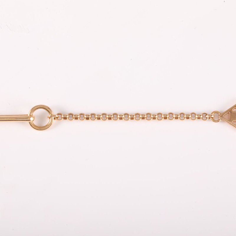 18K玫瑰金鑽石玫瑰金愛馬仕gambade手鍊18k鑽XS 18K-4