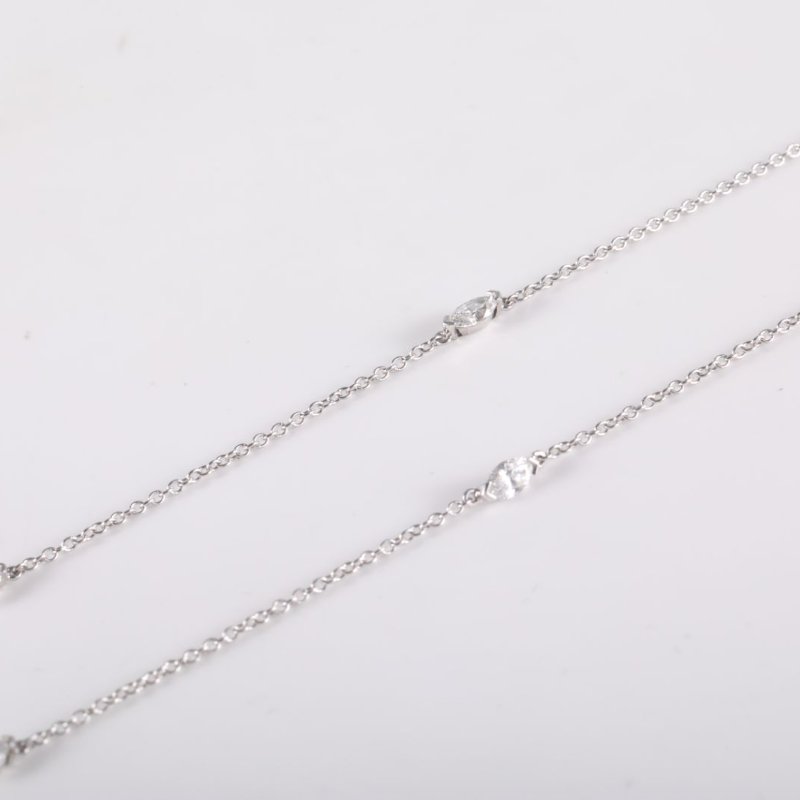 鑽石 pt950 Symbols 雪花 滿鑽 圓形項鍊-5