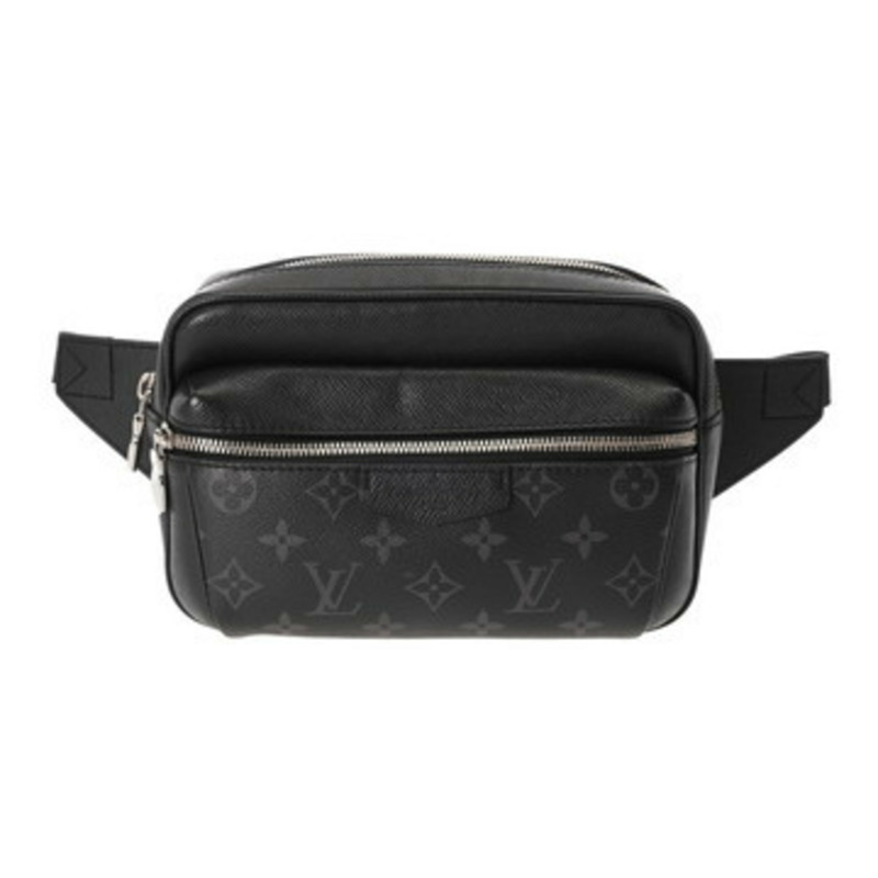 LOUIS VUITTON Taiga Rama 戶外腰包 黑色 M30245 男士皮革包身-0
