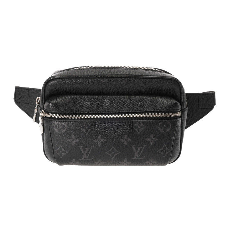 LOUIS VUITTON Taiga Rama 戶外腰包 黑色 M30245 男士皮革包身-1