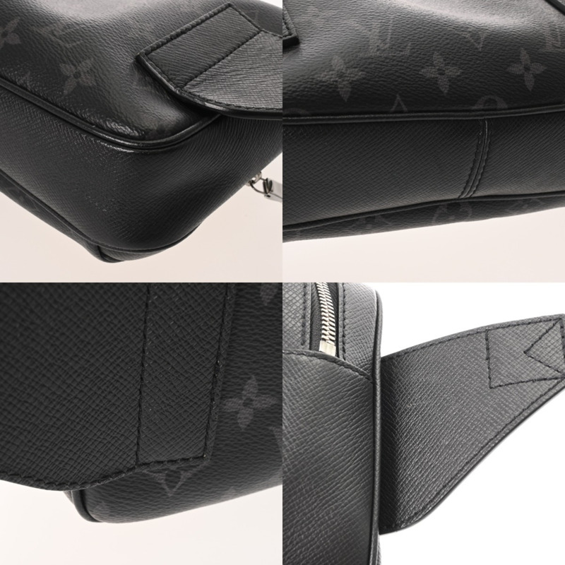 LOUIS VUITTON Taiga Rama 戶外腰包 黑色 M30245 男士皮革包身-8