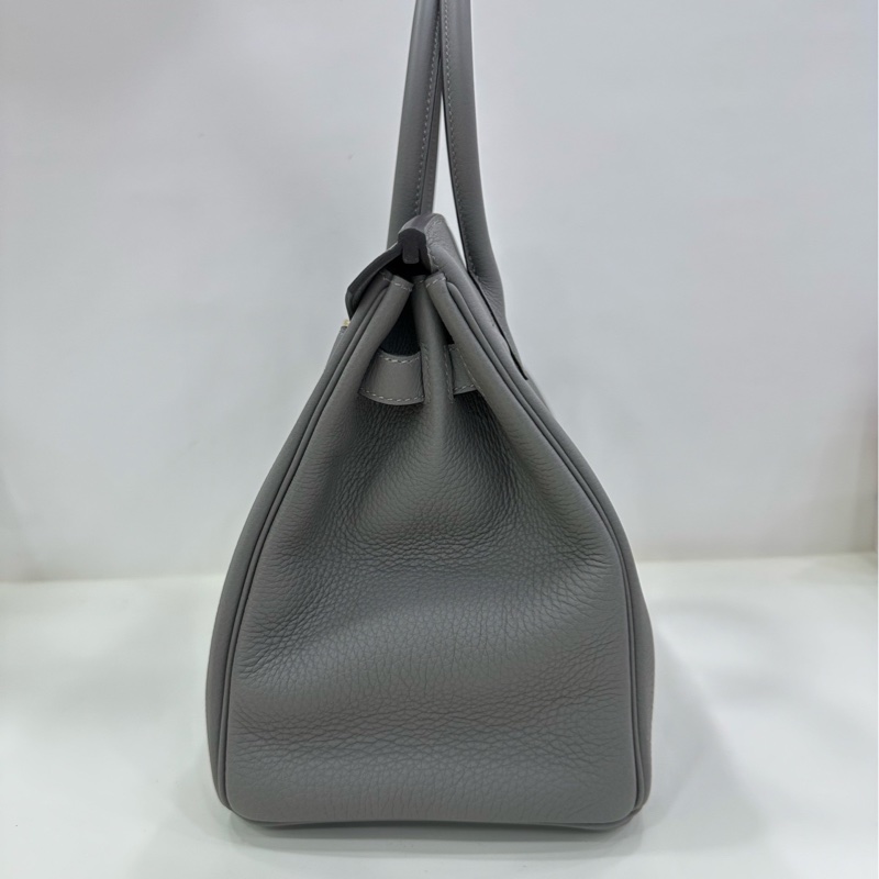 Hermes 愛馬仕birkin30 積雨雲灰金扣 0L淡金扣 togo皮 W刻 有購證-4