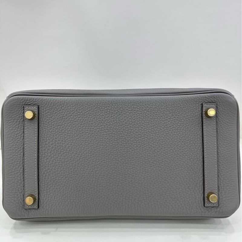 Hermes 愛馬仕birkin30 積雨雲灰金扣 0L淡金扣 togo皮 W刻 有購證-5