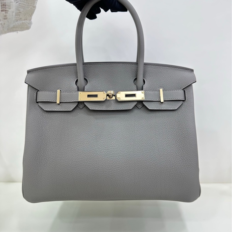 Hermes 愛馬仕birkin30 積雨雲灰金扣 0L淡金扣 togo皮 W刻 有購證-7