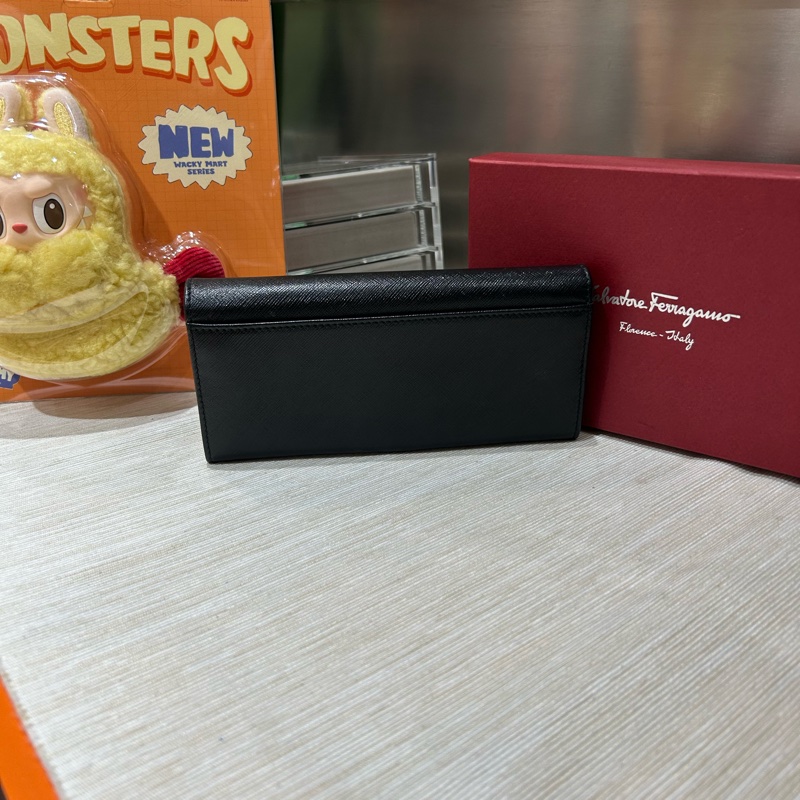 Ferragamo long wallet 黑色牛皮-2