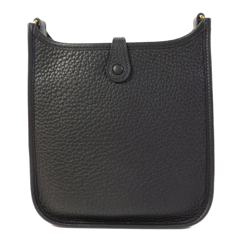 HERMES Clemence皮革Evelyne TPM金扣肩背袋Noir-1