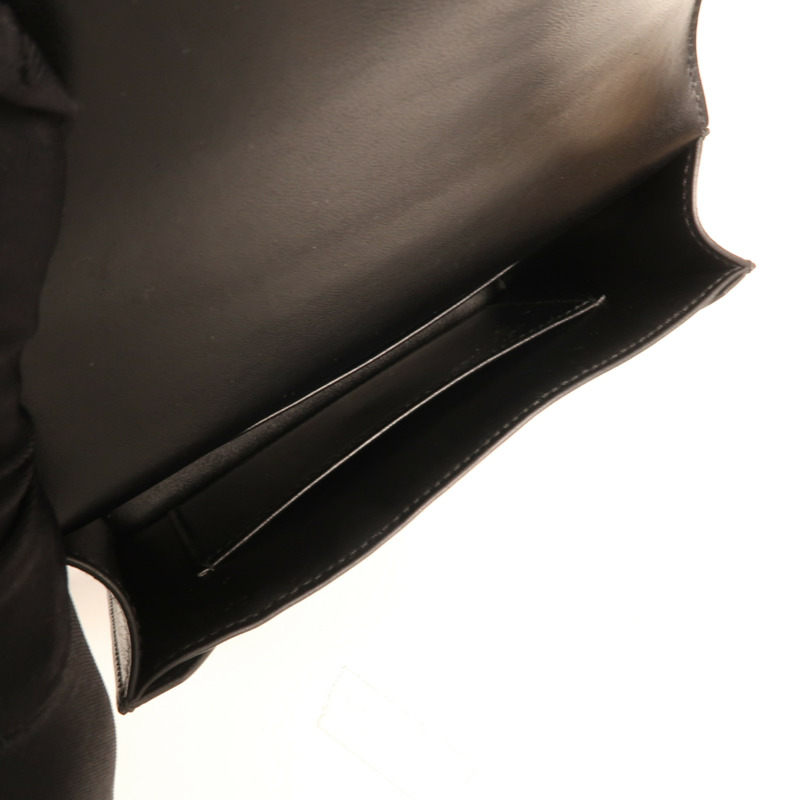 HERMES Chevre皮革Mini Verrou銀扣肩背袋-12