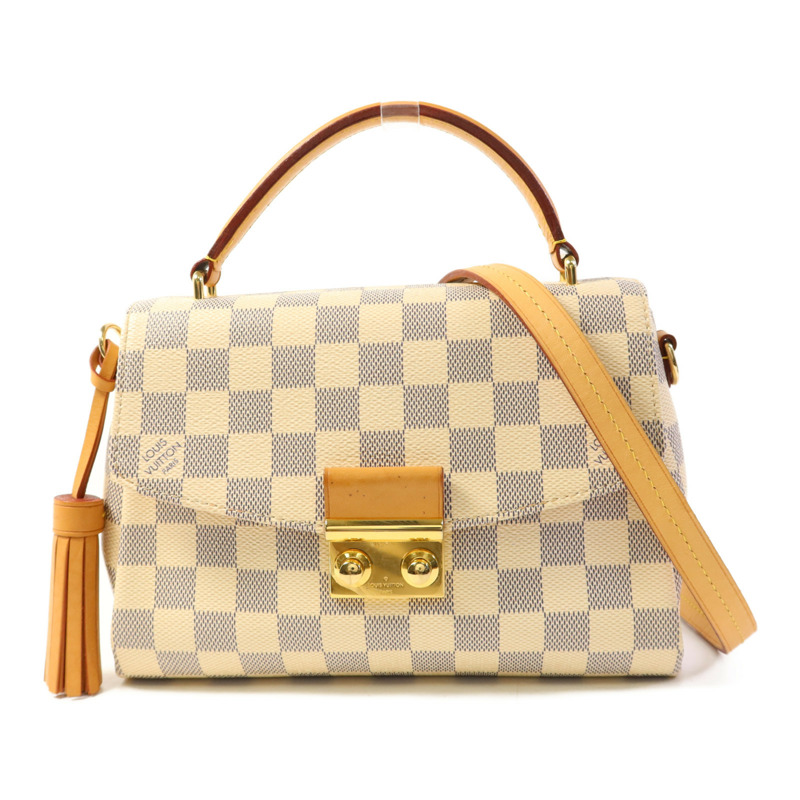 LOUIS VUITTON Damier Azur Croisette金扣手挽肩背兩用袋-0