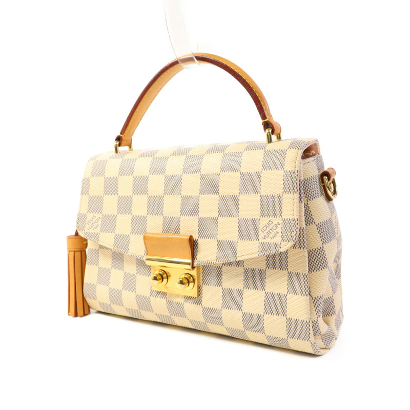 LOUIS VUITTON Damier Azur Croisette金扣手挽肩背兩用袋-2
