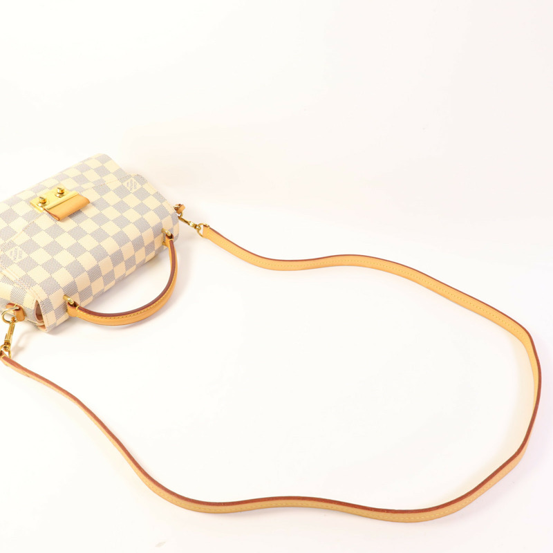 LOUIS VUITTON Damier Azur Croisette金扣手挽肩背兩用袋-4