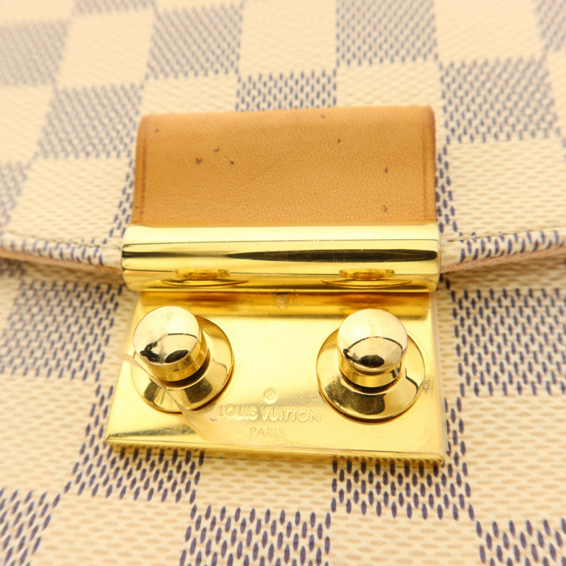 LOUIS VUITTON Damier Azur Croisette金扣手挽肩背兩用袋-10