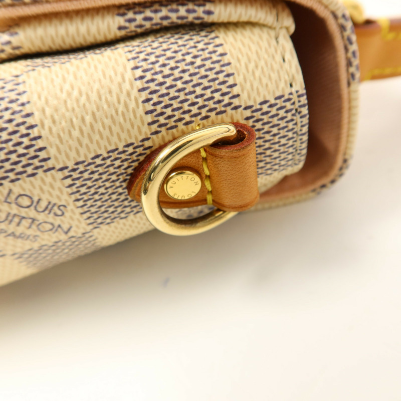 LOUIS VUITTON Damier Azur Croisette金扣手挽肩背兩用袋-11