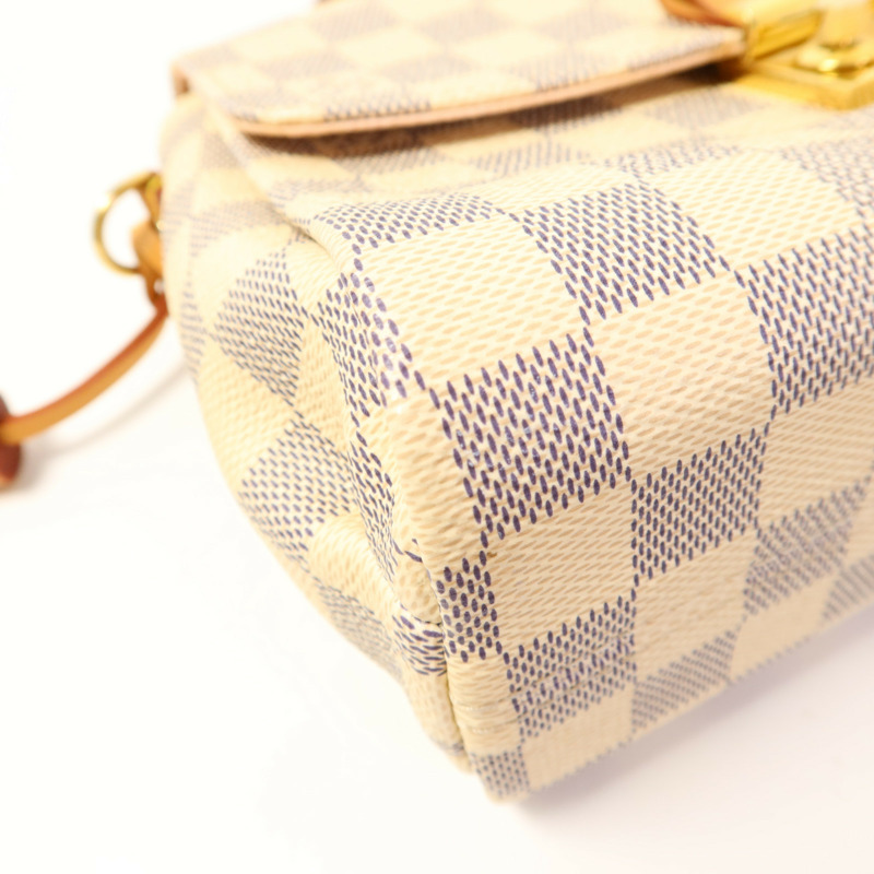 LOUIS VUITTON Damier Azur Croisette金扣手挽肩背兩用袋-13