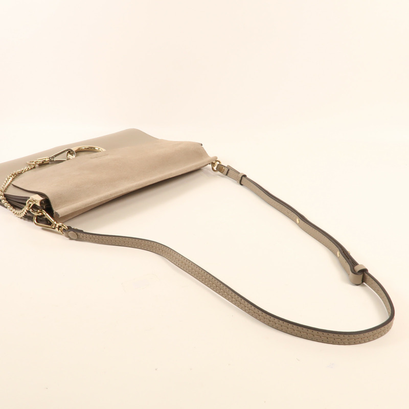 Chloe 牛皮皮革Faye Bag金扣肩背袋-4