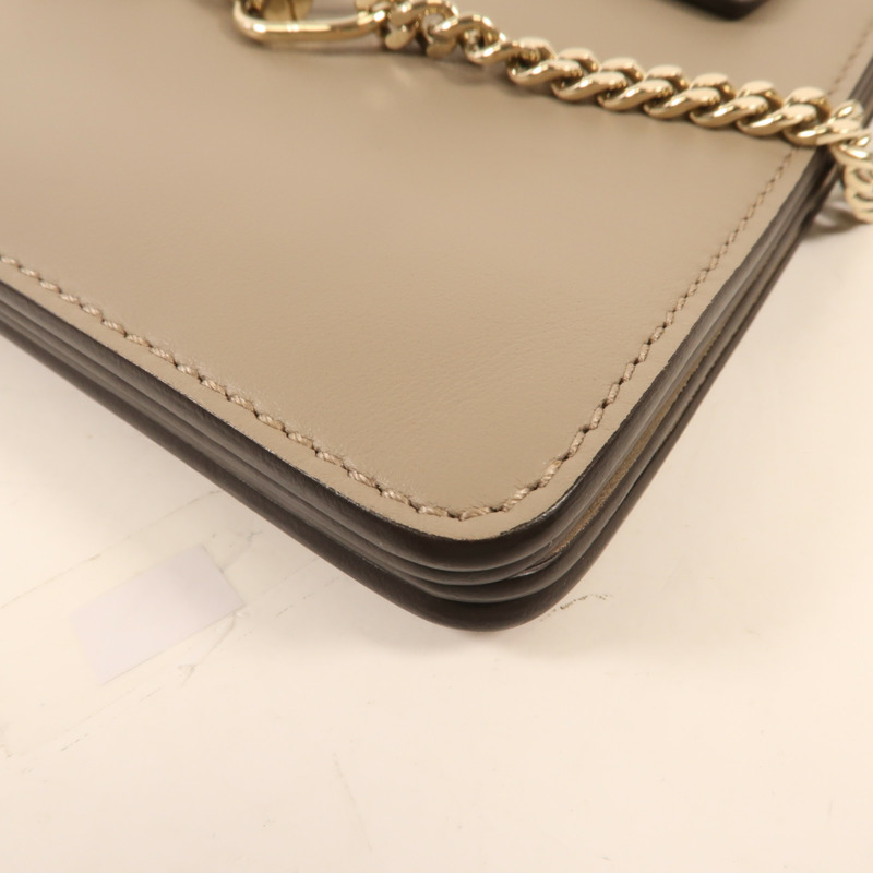 Chloe 牛皮皮革Faye Bag金扣肩背袋-7