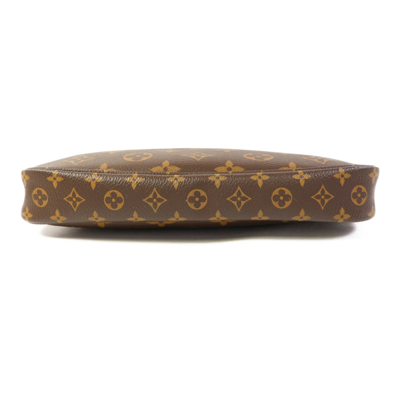 LOUIS VUITTON Monogram Multi Pochette Accessoires金扣手挽肩背兩用袋棕色-4