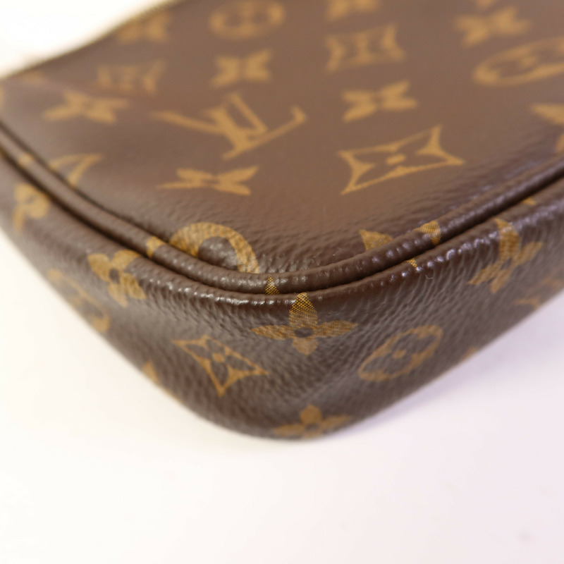 LOUIS VUITTON Monogram Multi Pochette Accessoires金扣手挽肩背兩用袋棕色-22