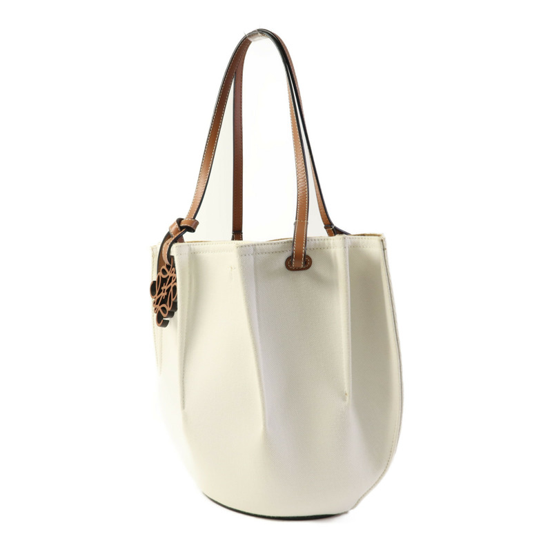 LOEWE 帆布/牛皮皮革Tote Bag手挽袋-1