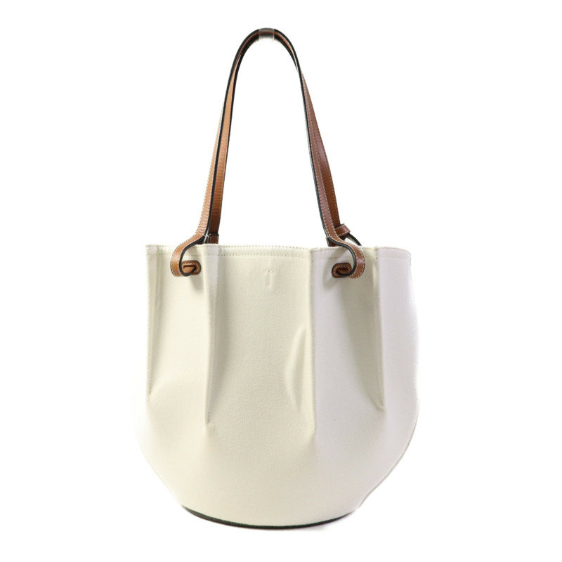 LOEWE 帆布/牛皮皮革Tote Bag手挽袋-2