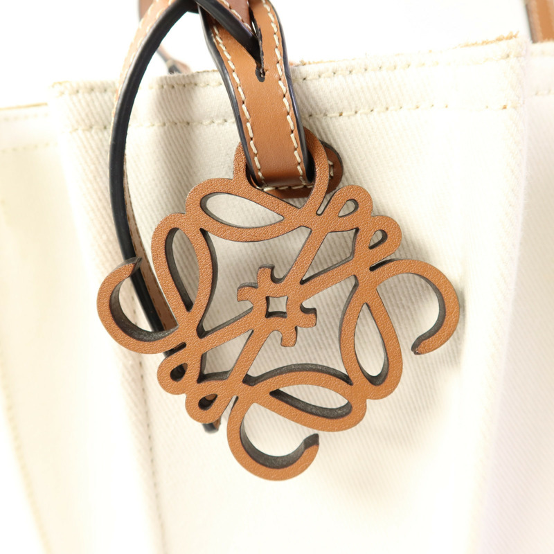 LOEWE 帆布/牛皮皮革Tote Bag手挽袋-7