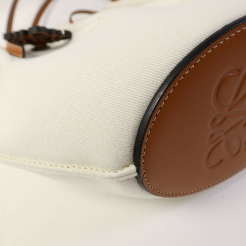 LOEWE 帆布/牛皮皮革Tote Bag手挽袋-10
