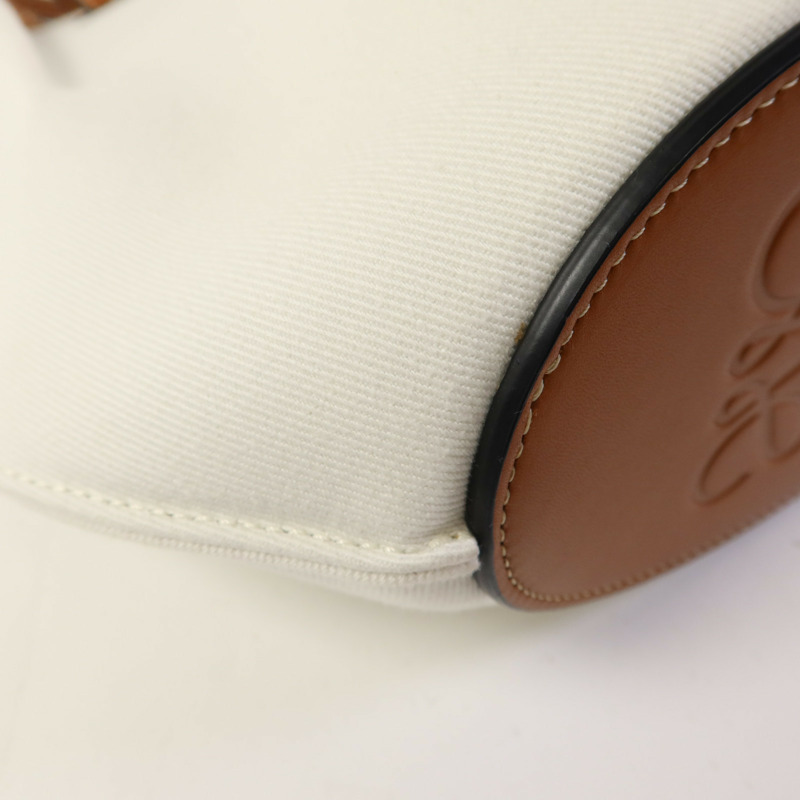 LOEWE 帆布/牛皮皮革Tote Bag手挽袋-12