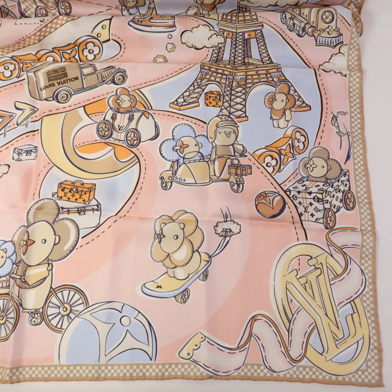 LOUIS VUITTON 絲質Speedy Vivienne Square 90 Scarf絲巾-3
