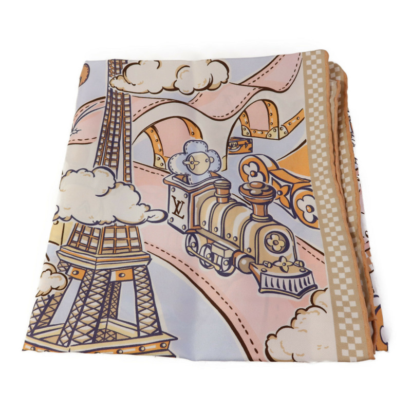 LOUIS VUITTON 絲質Speedy Vivienne Square 90 Scarf絲巾-9