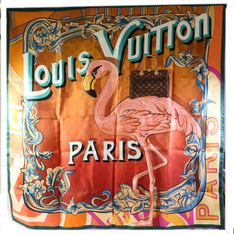 LOUIS VUITTON 絲質Through The Window 90 Scarf絲巾
