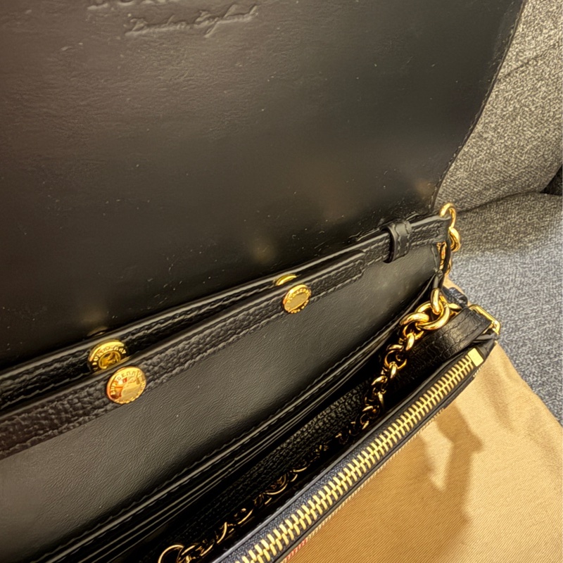 BURBERRY 正品 80379211 拼色格紋 WOC 斜背包 小方包-16