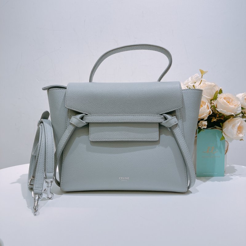 TW4482 Celine賽琳 鯰魚包 霧霾藍色 牛皮Belt Bag Nano Calfskin-0
