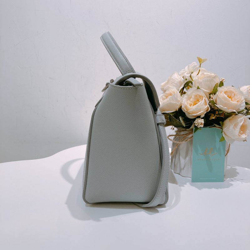 TW4482 Celine賽琳 鯰魚包 霧霾藍色 牛皮Belt Bag Nano Calfskin-3