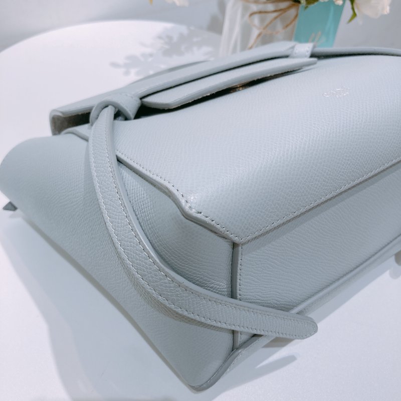 TW4482 Celine賽琳 鯰魚包 霧霾藍色 牛皮Belt Bag Nano Calfskin-5