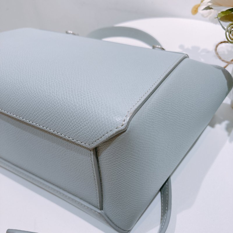 TW4482 Celine賽琳 鯰魚包 霧霾藍色 牛皮Belt Bag Nano Calfskin-8