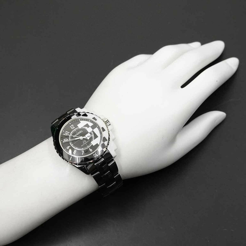 Chanel J12 Cybernetic H7988 男士手錶，黑白陶瓷，自動-3