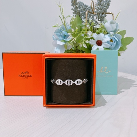 TK1826 HERMES 愛馬仕經典豬鼻中號手鐲CHAINE D'ANCRE ENCHAINEE BANGLE SH SLIVER 925