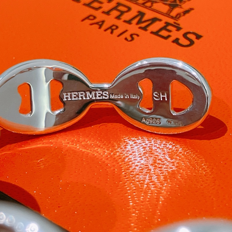 TK1826 HERMES 愛馬仕經典豬鼻中號手鐲CHAINE D'ANCRE ENCHAINEE BANGLE SH SLIVER 925-4