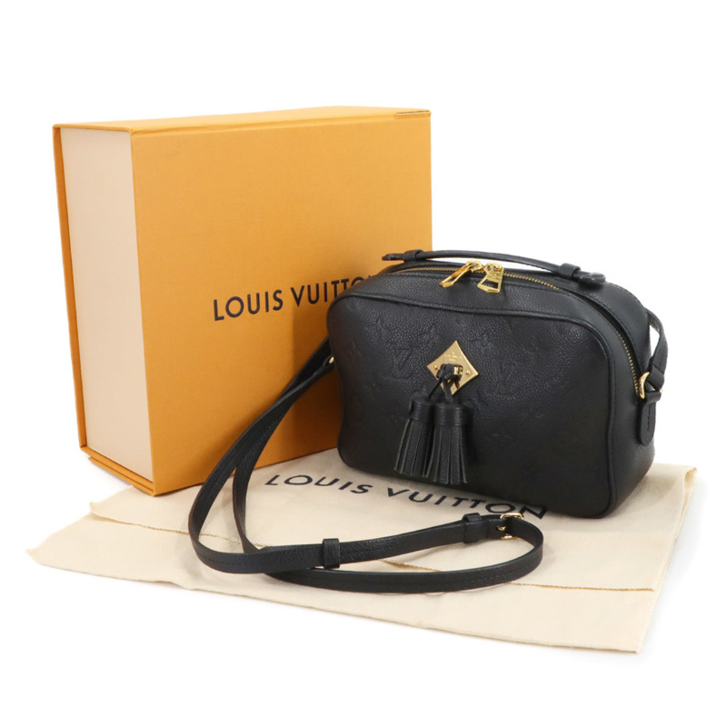 路易威登 Monogram Empreinte Saintonge 黑色和黑色皮革肩背包 (M44593)-1