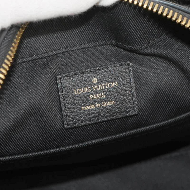 路易威登 Monogram Empreinte Saintonge 黑色和黑色皮革肩背包 (M44593)-7