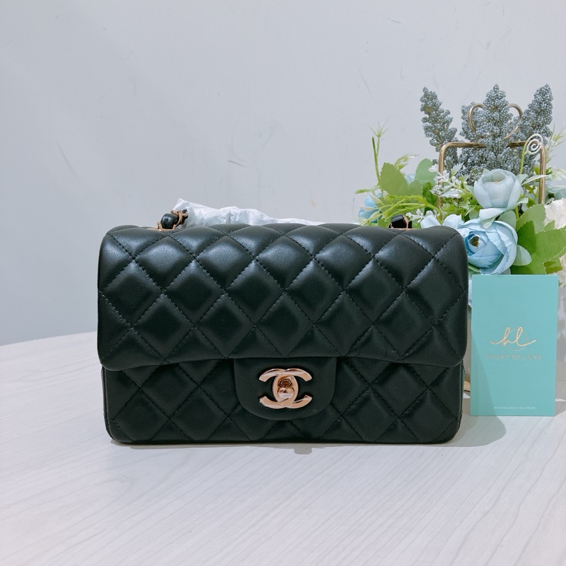 TK1827 CHANEL 香奈兒經典翻蓋式小號玫瑰金扣鍊帶包包CLASSIC FLAP 20CM CHAIN BAG LAMBSKIN-0