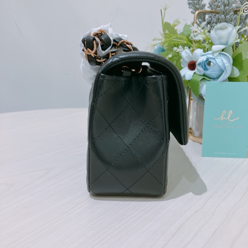 TK1827 CHANEL 香奈兒經典翻蓋式小號玫瑰金扣鍊帶包包CLASSIC FLAP 20CM CHAIN BAG LAMBSKIN-3