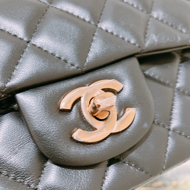 TK1827 CHANEL 香奈兒經典翻蓋式小號玫瑰金扣鍊帶包包CLASSIC FLAP 20CM CHAIN BAG LAMBSKIN-5