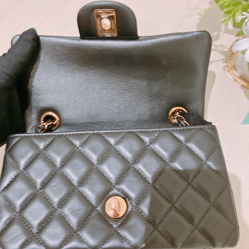 TK1827 CHANEL 香奈兒經典翻蓋式小號玫瑰金扣鍊帶包包CLASSIC FLAP 20CM CHAIN BAG LAMBSKIN-6