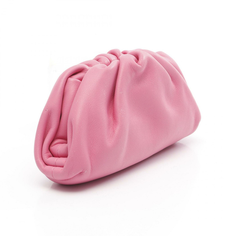 BOTTEGA VENETA 納帕皮零錢包 單肩包 皮革 粉紅色 二手 女士-1