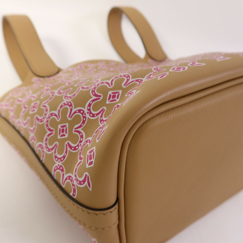 HERMES Swift皮革Picotin Lucky Daisy銀扣手挽袋Chai-9