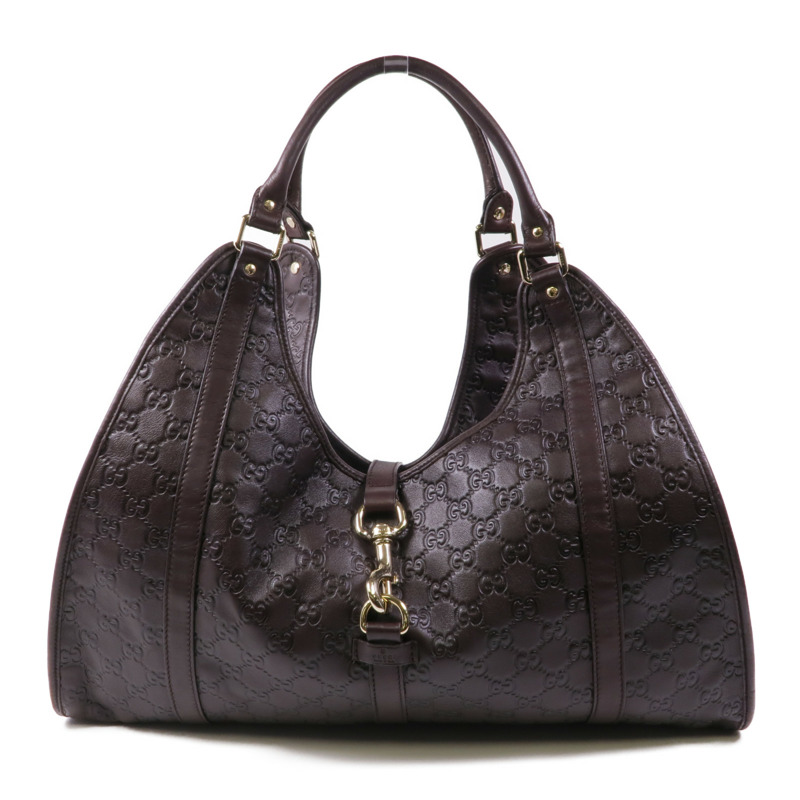 GUCCI 牛皮皮革Shoulder Bag銀扣肩背袋-0