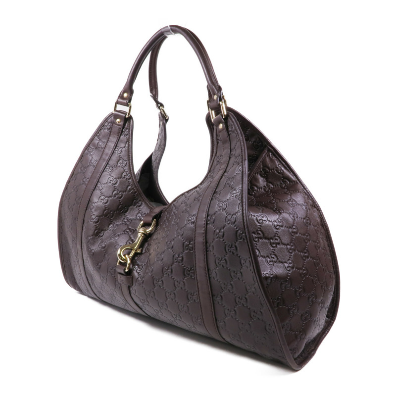 GUCCI 牛皮皮革Shoulder Bag銀扣肩背袋-2