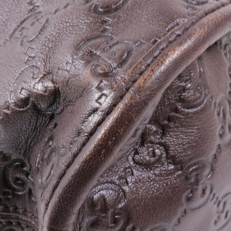 GUCCI 牛皮皮革Shoulder Bag銀扣肩背袋-5