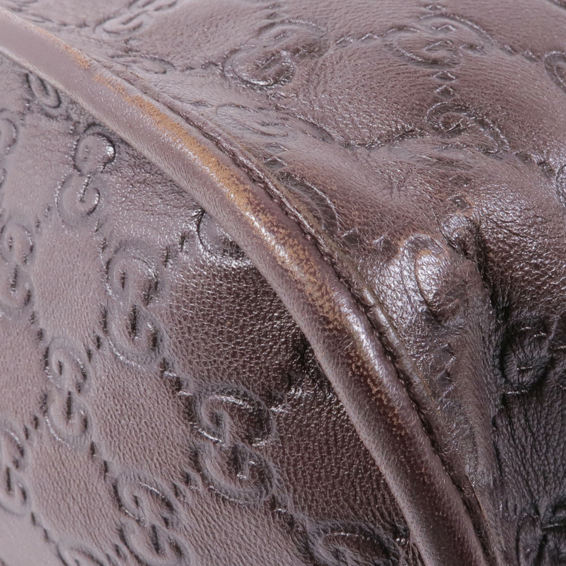 GUCCI 牛皮皮革Shoulder Bag銀扣肩背袋-6